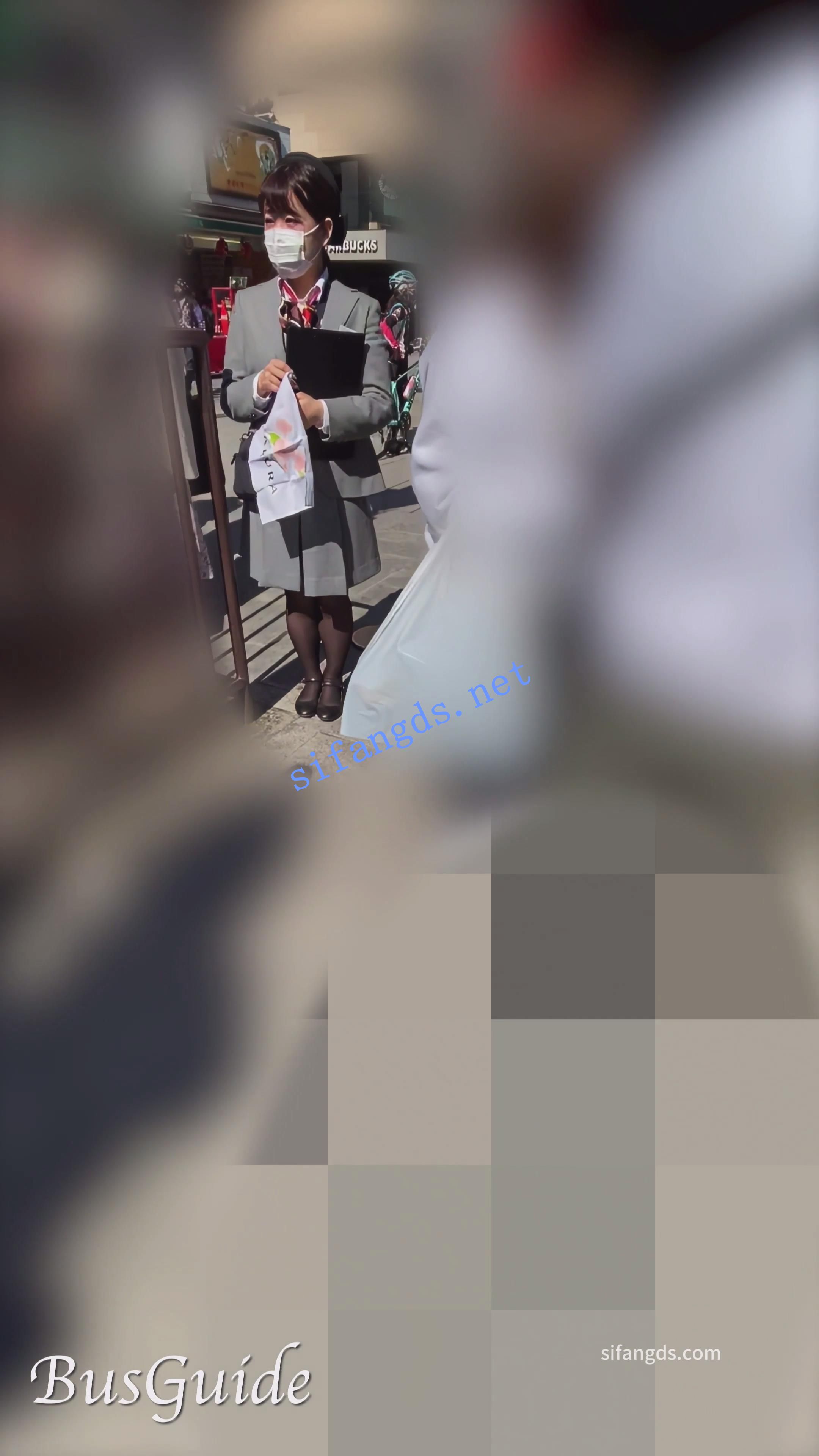 【日产精选】037浅草寺搭讪美女导游CD制服透明内黑森林