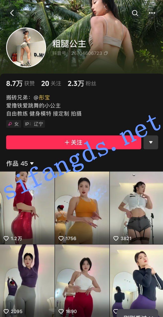 抖音】粗腿公主—–原【维拉思羽】定制裸舞MaMaMa鲸语DJ