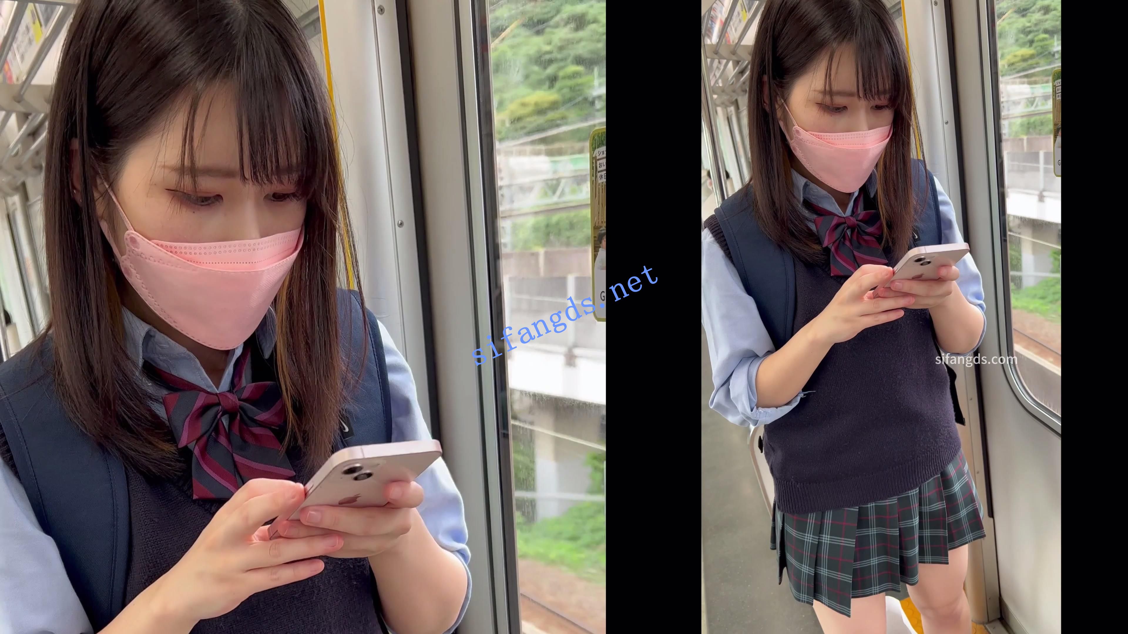 【日产精选】032车站两次抄底jk妹。蕾丝内坐镜头露屁股缝