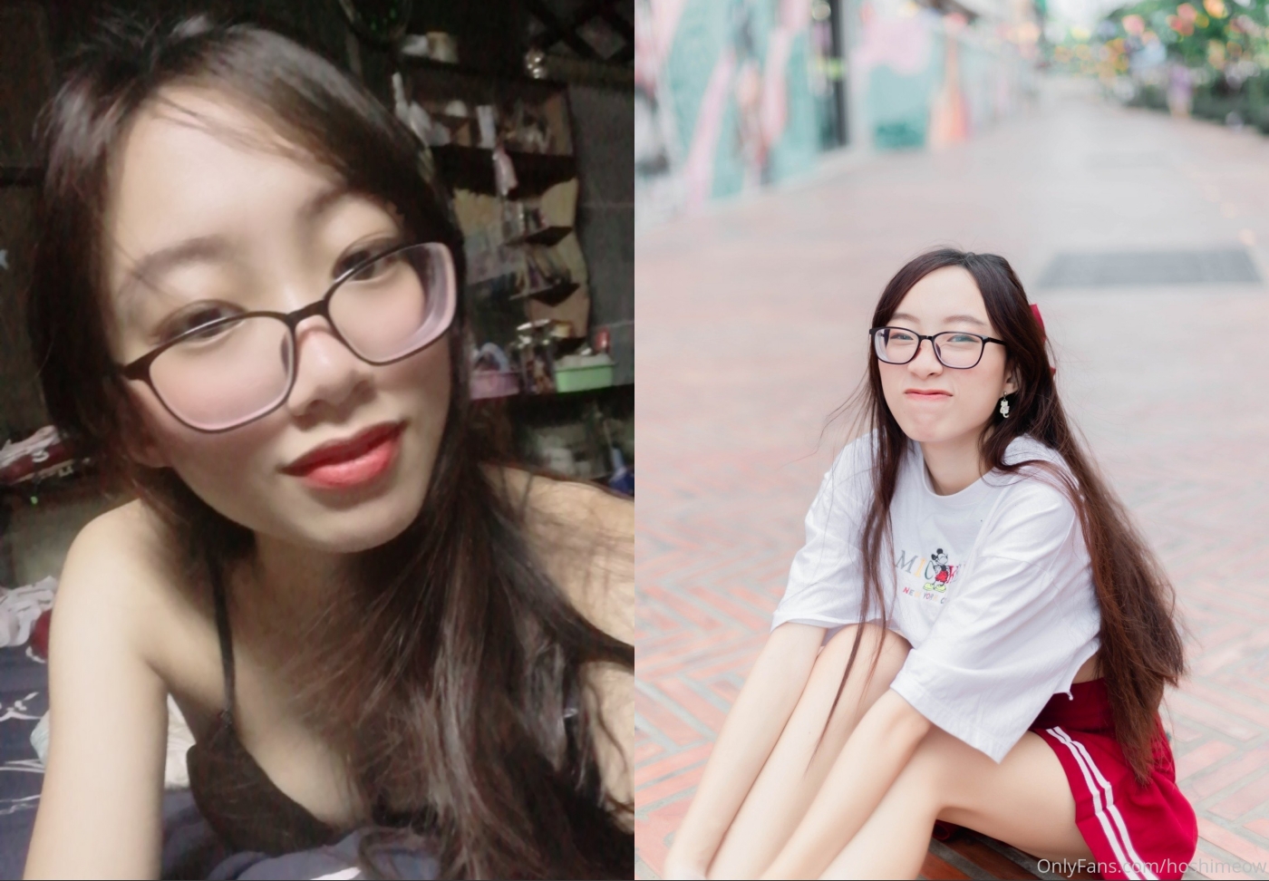 《反差网红✅订阅福利》露脸才是王道！万人追踪OnlyFans水蛇腰大长腿清纯眼镜妹Hoshi私拍，被挫男各种肏，好菜让猪拱