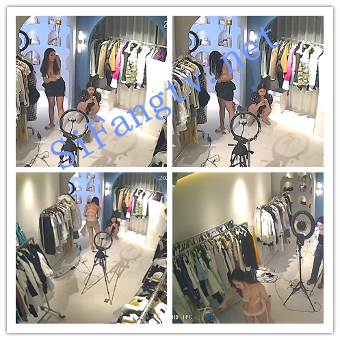 【破解摄像头】服装店极品网红卖衣服,露奶透明内裤3-好赞福利