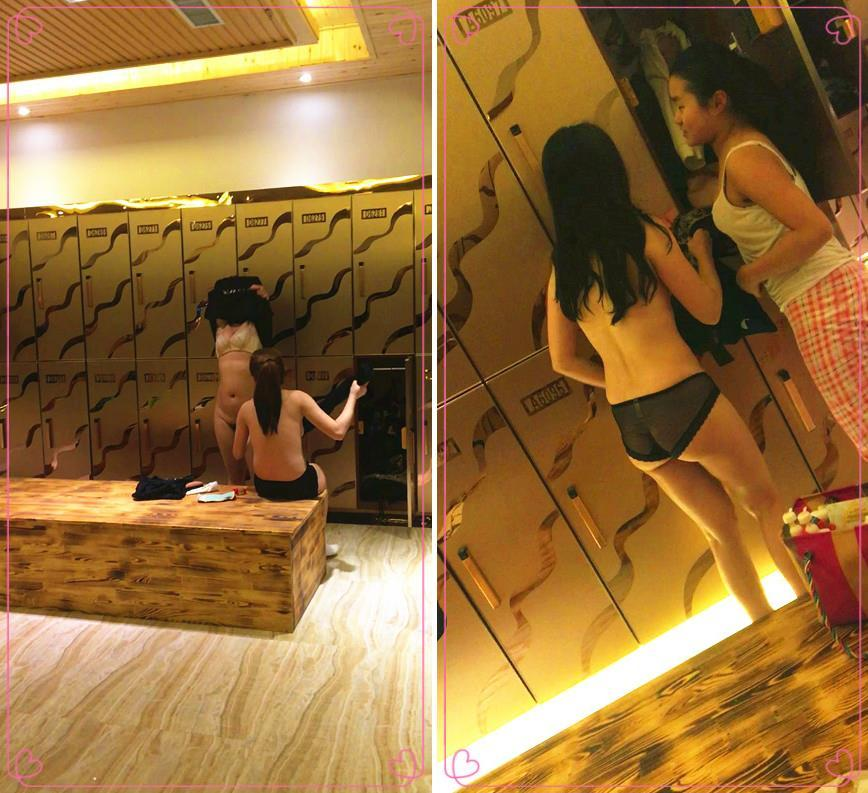澡堂子内部员工偷拍更衣室❤️忽然来了一群美女脱光了去洗澡