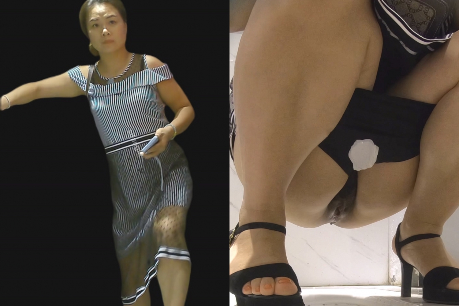 【魔手外购4K原画】，街边公共女厕，高清偸拍数位良家少妇熟女方便，先拍脸在同步看私处