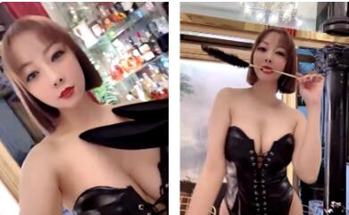 巨乳网红松果儿 性感黑丝肉丝各种丝袜极致诱惑 皮衣女王